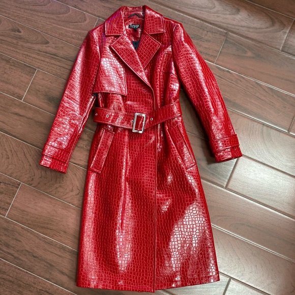 Topshop croc coat Clearance
